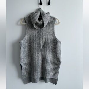 Fuzzy wool front vest